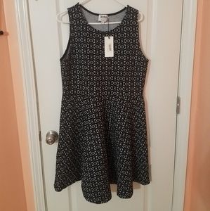 Dia&Co Printed Black Dress